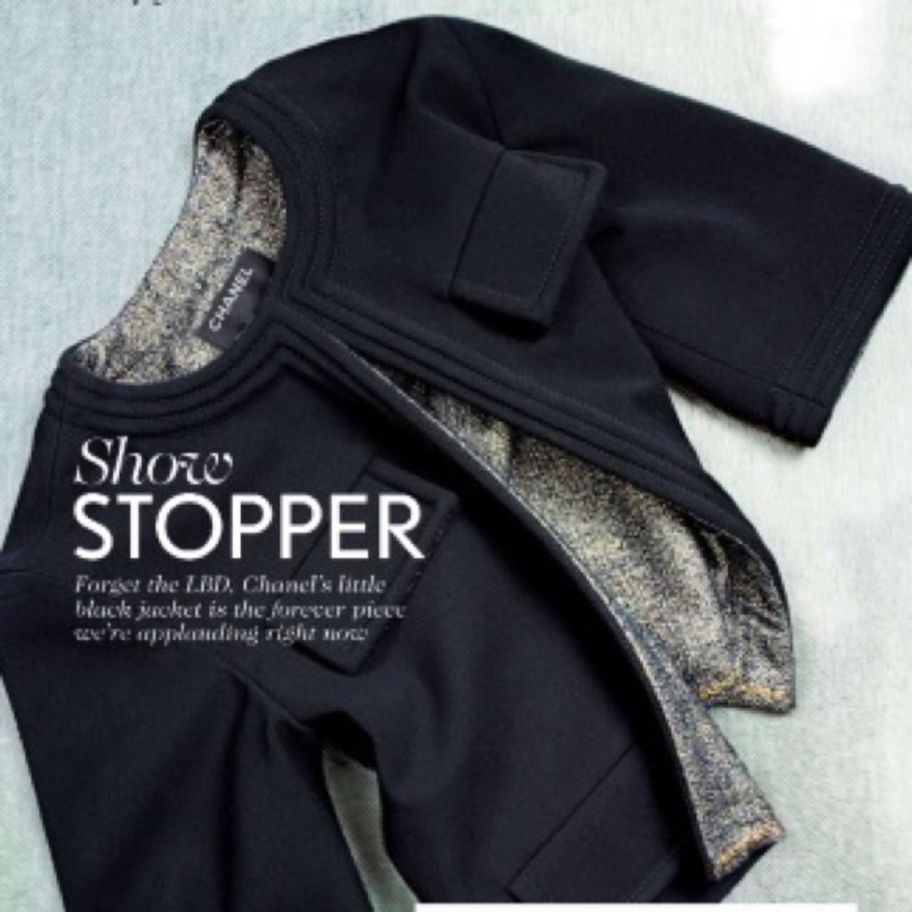 Chanel Cropped Little Black Jacket